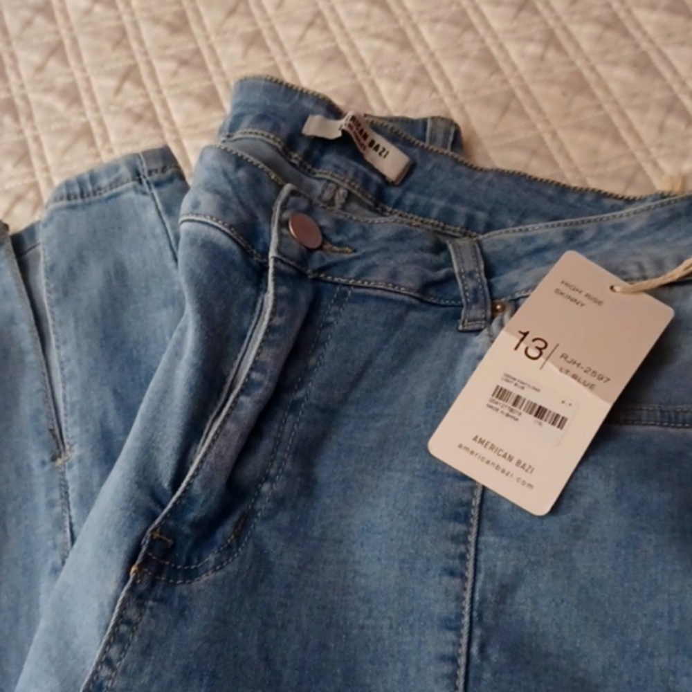 American Bazi Front Slit/High Rise Jeans